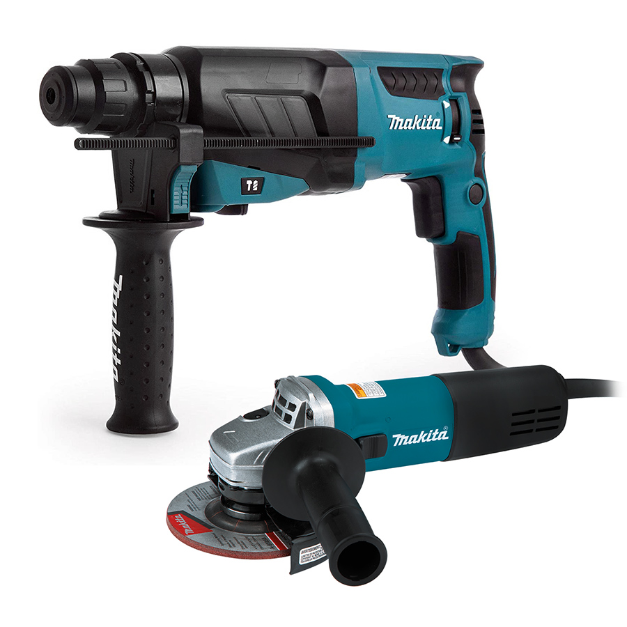 [MAKHR2630XG] Combo Rotomartillo Sds Plus 1" + Esmeriladora Angular 4-1/2" NR