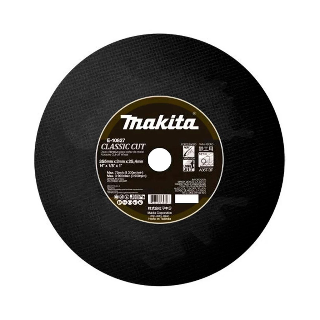 [MAKE-10827-25] Disco Abrasivo Corte Metal 14" Makita E-10827-25