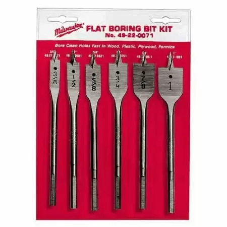 [AMIL49220071] Brocas Planas Para Madera Juego De 6 Piezas