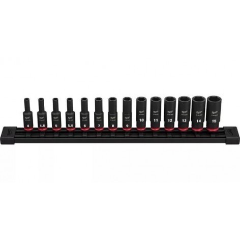 [AMIL49667003] Juego De Dados 14 Piezas Mm Cuadro 1/4'' 49667003