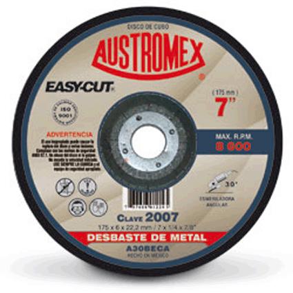 [AUS2007] Disco P/Desbaste Metal 7" X 1/4" X 7/8" Easy Cut