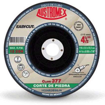 [AUS377] Disco P/Corte Piedra 4 1/2" X 3/3" X 7/8" (Cubo)