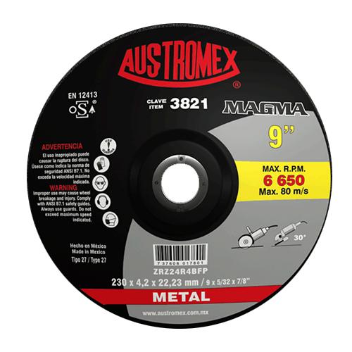 [AUS3821] Disco Desbaste  9" X 5/32" X 7/8" (Cubo)