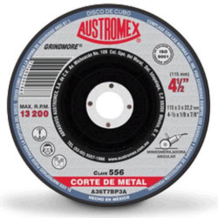 [AUS556] Disco P/Corte Metal 4 1/2" X 1/8" X 7/8" (Cubo) Nr
