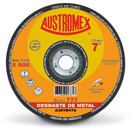 [AUS777] Disco Abrasivo P/Desbaste Metal 7" X 1/4" X 7/8" Industrial NR