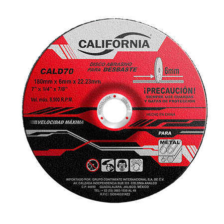 [CALD70] Disco De Desbaste 7" X 1/4"X 7/8" Abrasivo