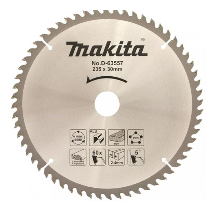 [D-63557] Sierra Circular Multiproposito 9-1/4"X30X60Th Con Reductor