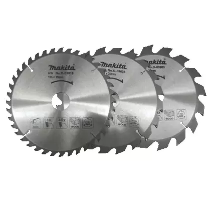 [D44769] Disco Sierra Circular 7 1/4" X 16D -20D-40 D Juego 3 Piezas