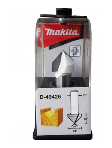 [D49426] Fresa Ranuradora en V 3/4"x5/8"x1/2" 2 filos