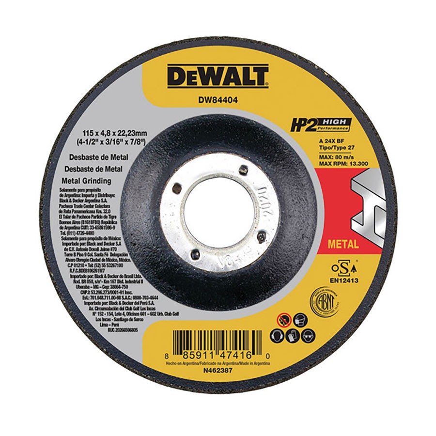 [DW84404] DISCO 4-1/2" X 3/16" X 7/8" PARA METAL DEWALT