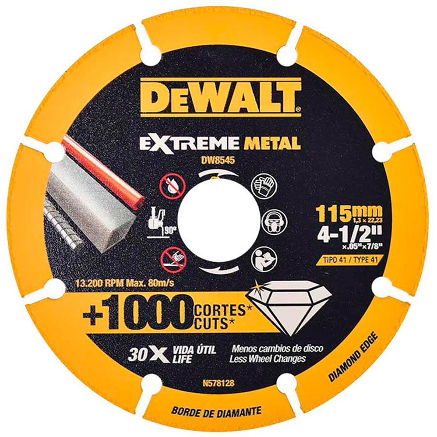 [DW8545] Disco Diamantado 4-1/2'' Corte Metal