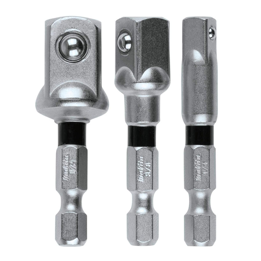 [E01600] SET ADAPTADOR P/DADO IMPACT XPS (1/4", 3/8", 1/2") X 2" contiene