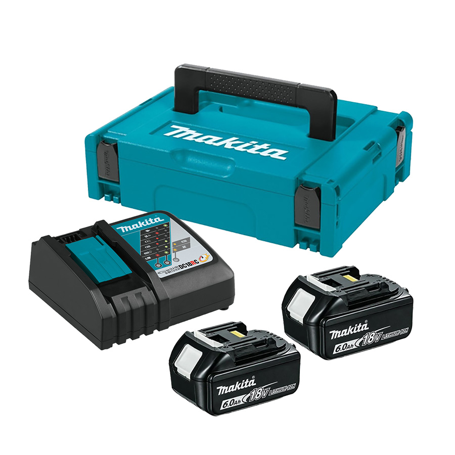 [1981130] Combo 2 Baterias 18 V 6 A + cargador + makpac